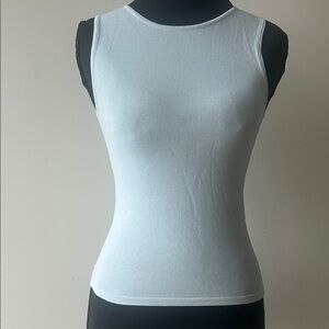 ZARA Pale Blue Sleeveless Knit Top – Size